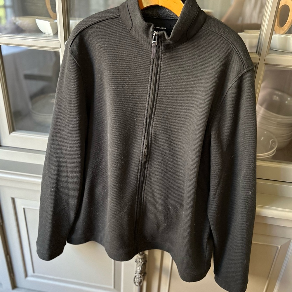 Saks Fifth Ave gray Men's zip up sweater XL